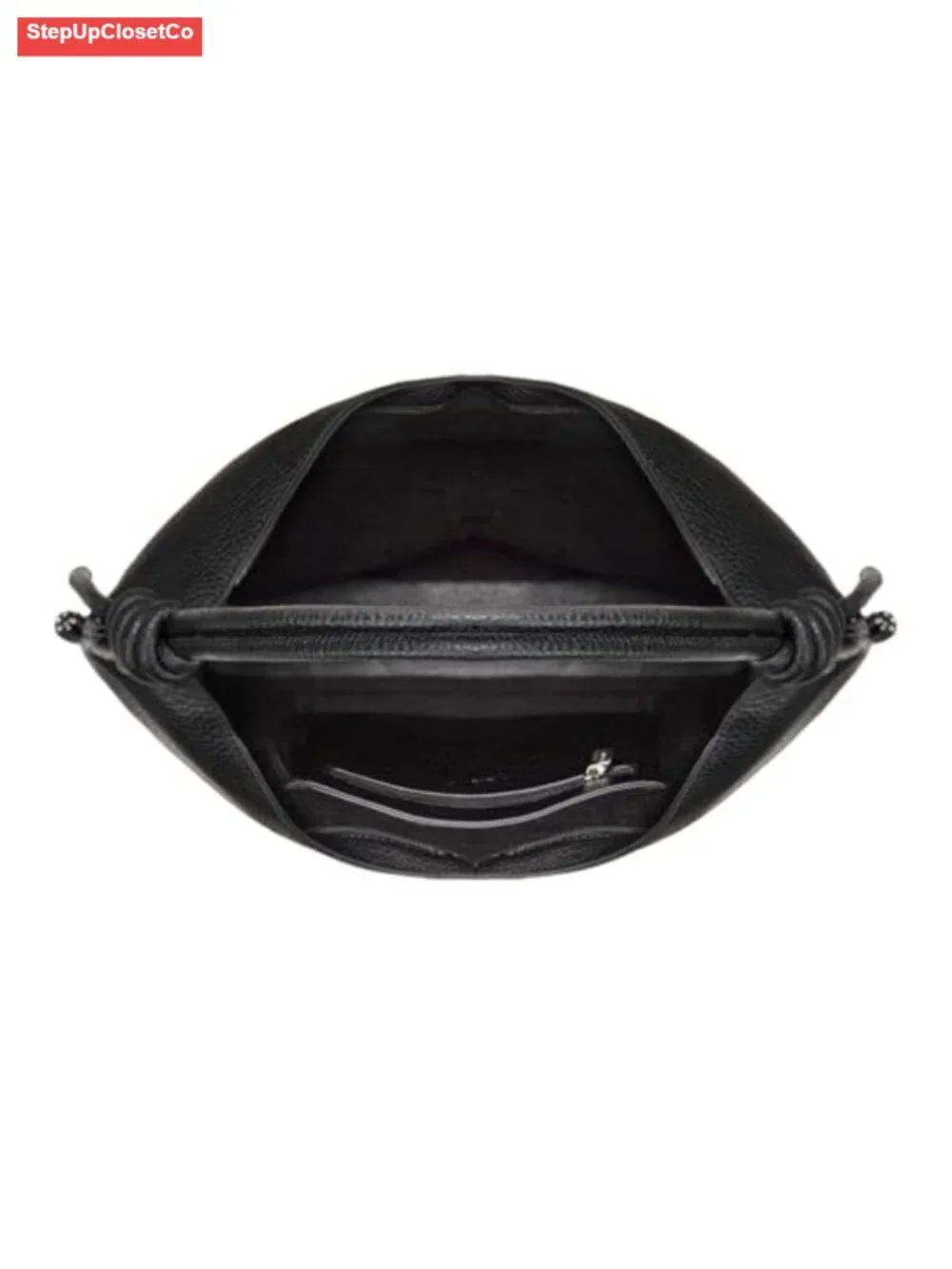Faux Leather Slouchy Hobo Bag with Knotted Top Handle, Large Women's Shoulder